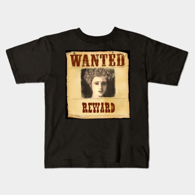 Wanted Kids T-Shirt by teenamarie23art